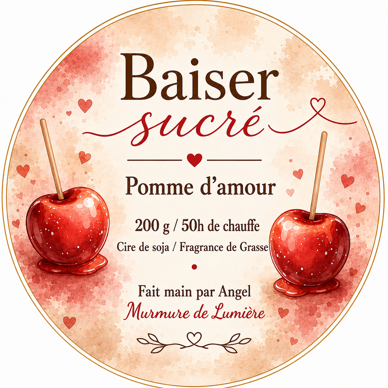 Bougie parfumée - Baiser sucré