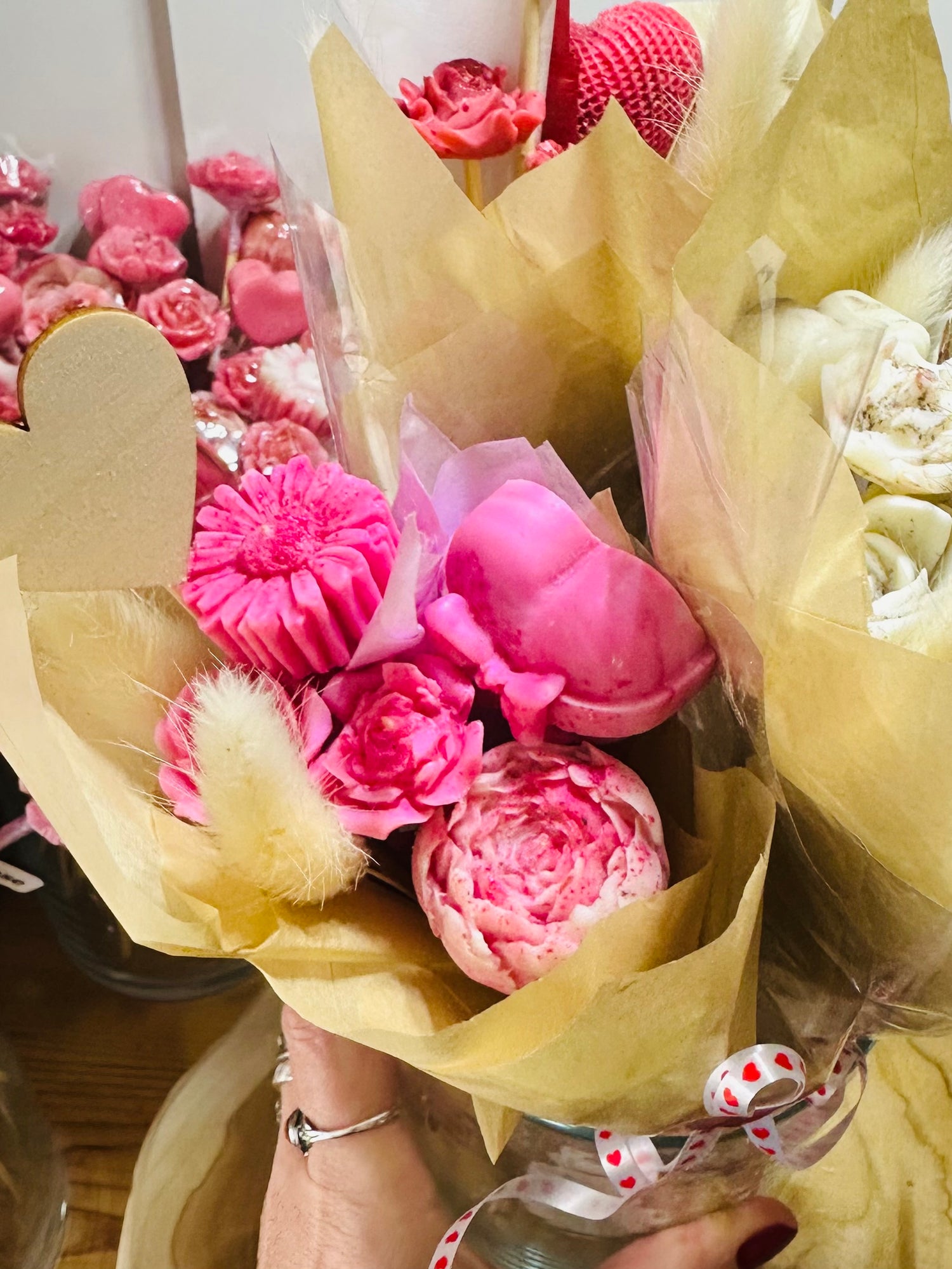 Bouquet de fleurs en fondants parfumés
