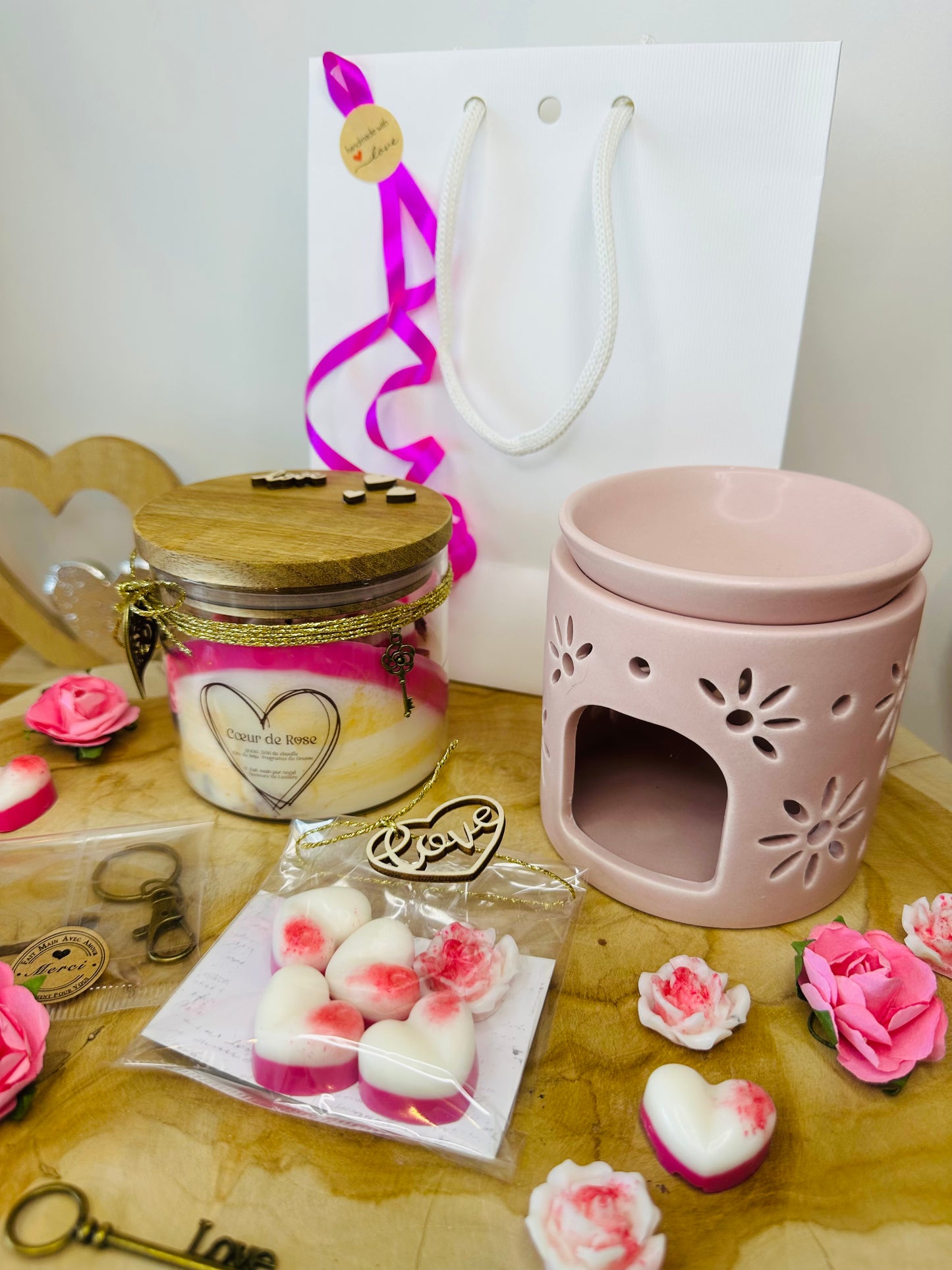 Coffret Amour Cœur de Rose