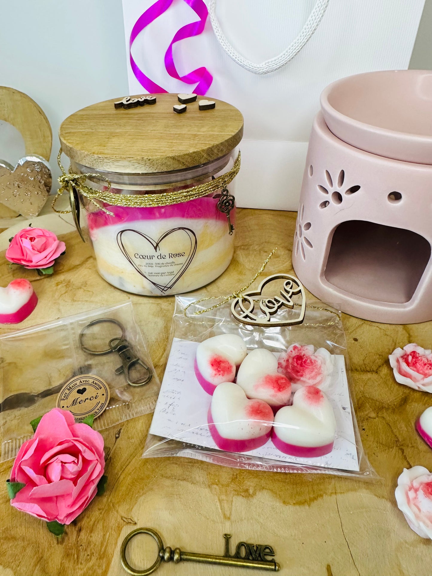 Coffret Amour Cœur de Rose