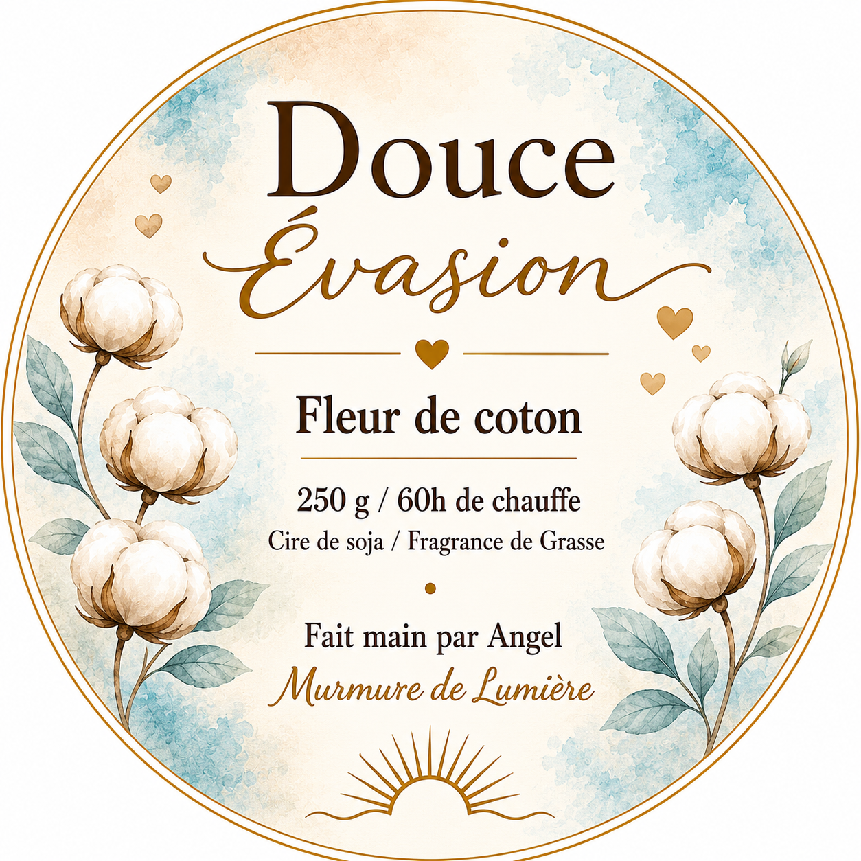 Bougie Parfumée - Douce Évasion fleur de coton