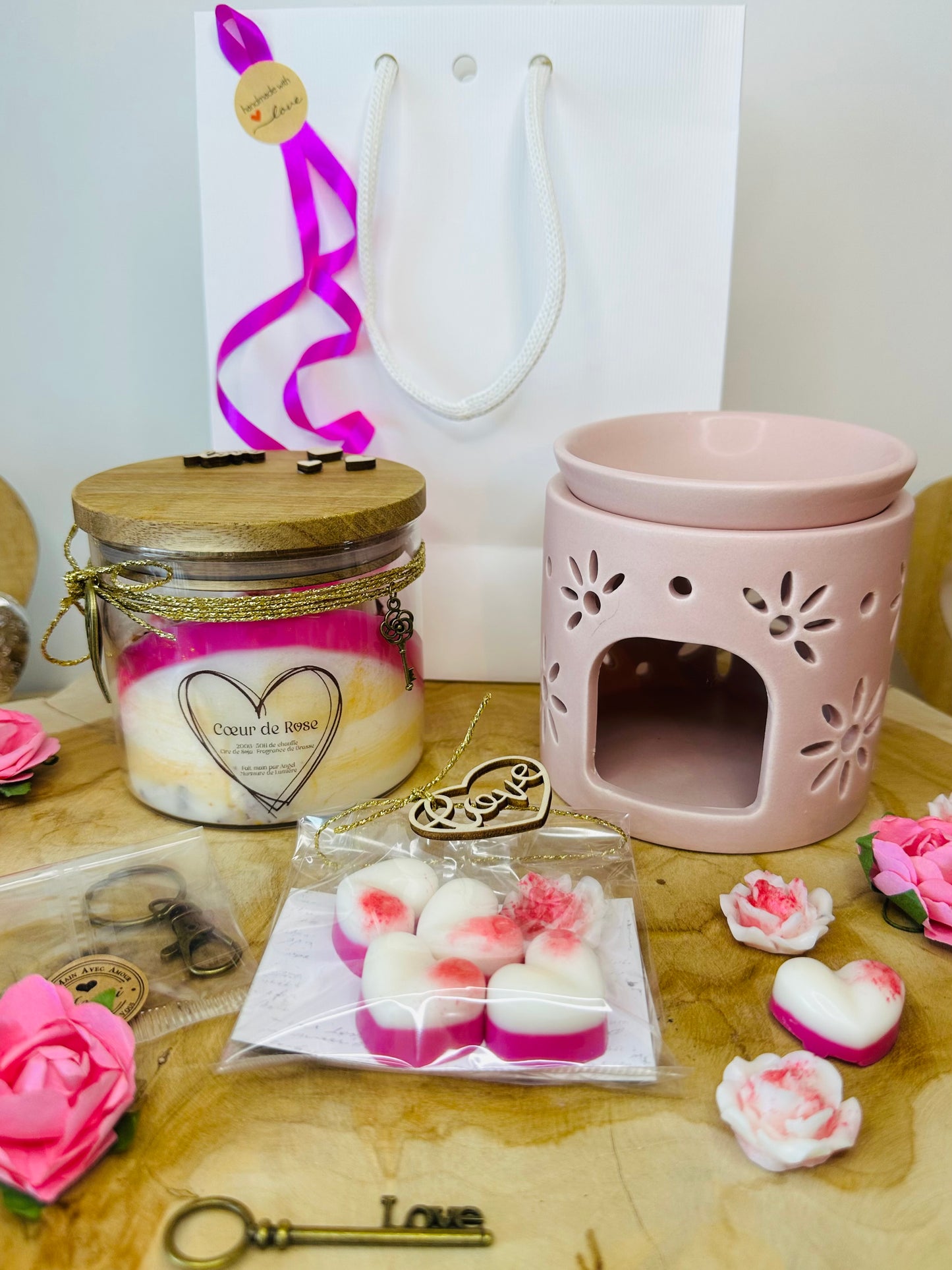 Coffret Amour Cœur de Rose