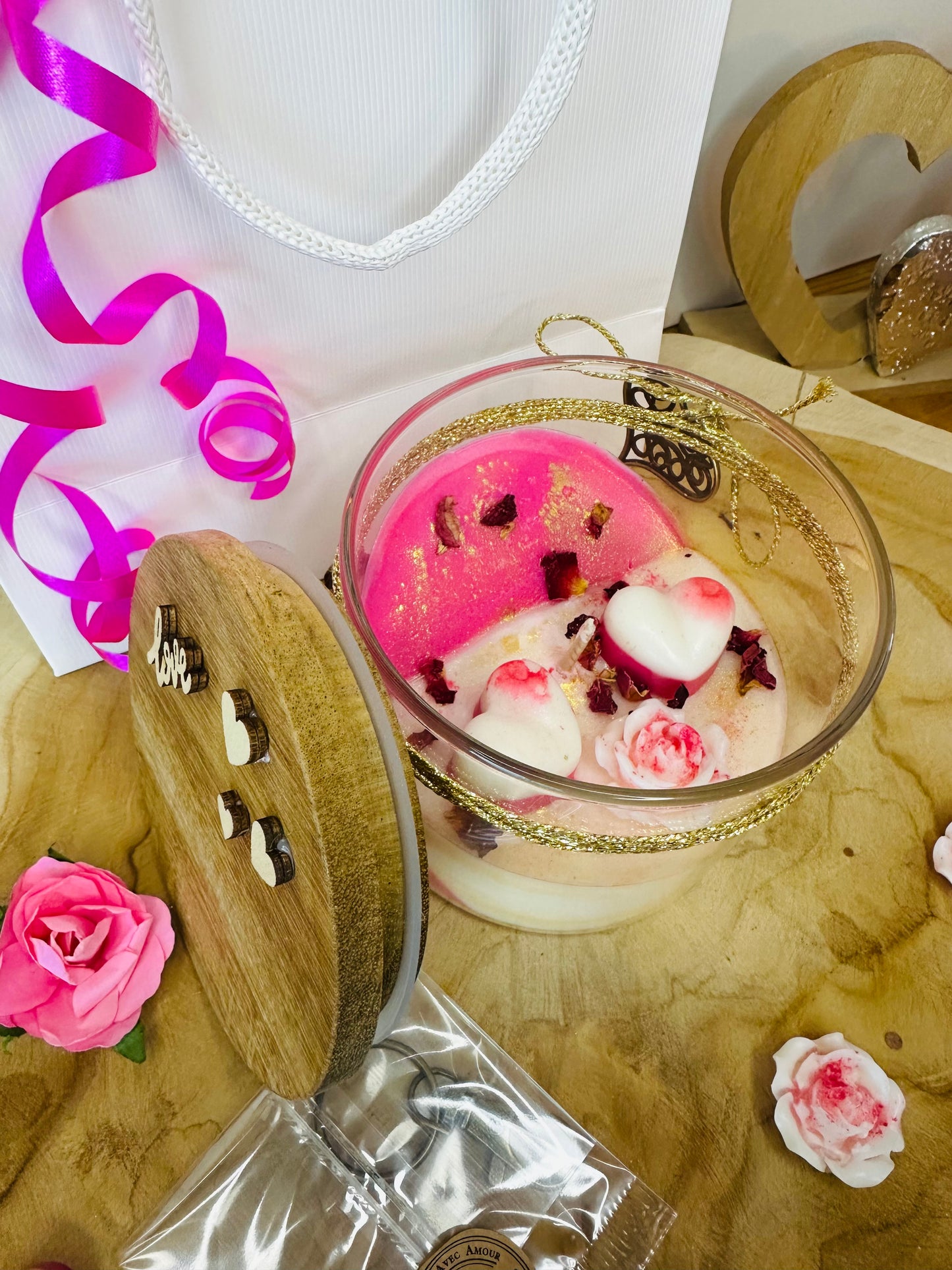 Coffret Amour Cœur de Rose