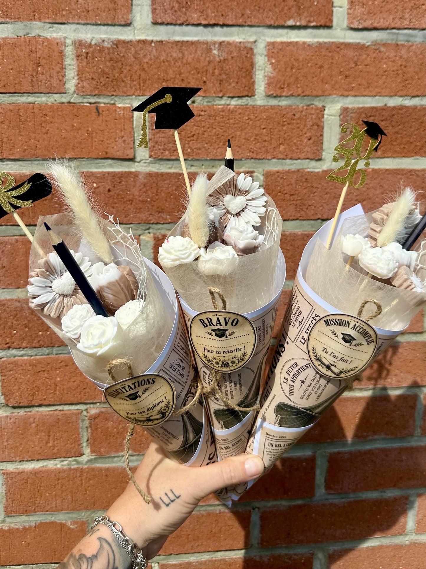 Bouquet fondant parfumé - Felicitations aux Diplômés