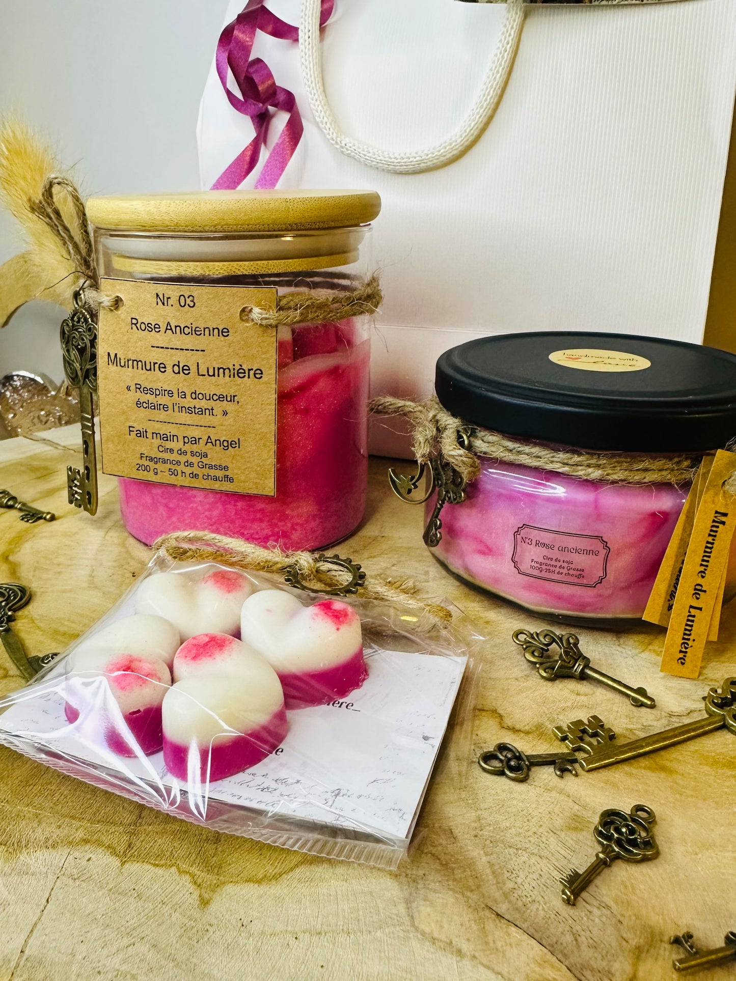 Bougie Signature N’3 Rose ancienne PF