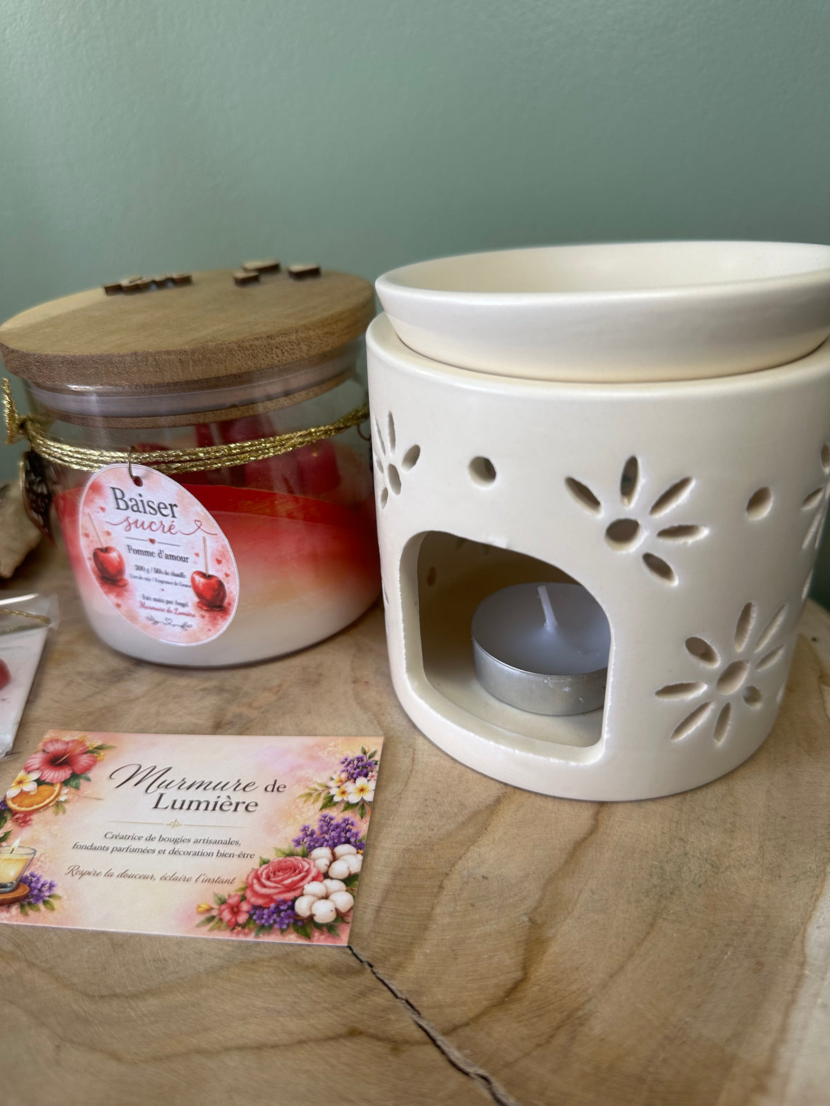 Coffret Atelier - Baiser Sucré bougie et fondants parfumés Pomme d’amour