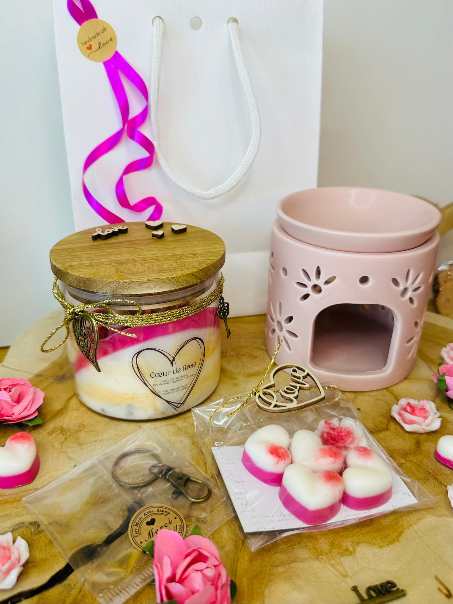 Coffret Amour Cœur de Rose