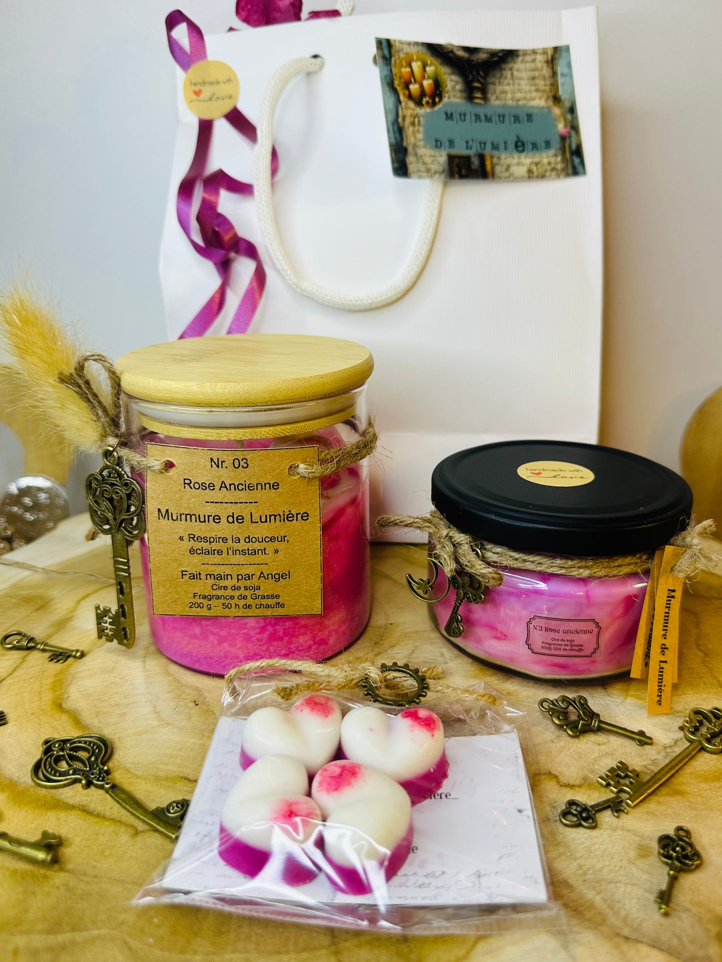 Bougie Signature N’3 Rose ancienne PF
