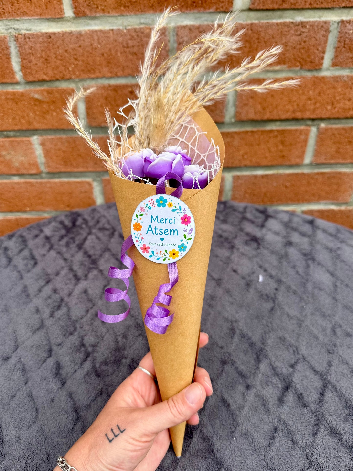 Bouquet de fleurs de fondants parfumés - Violette