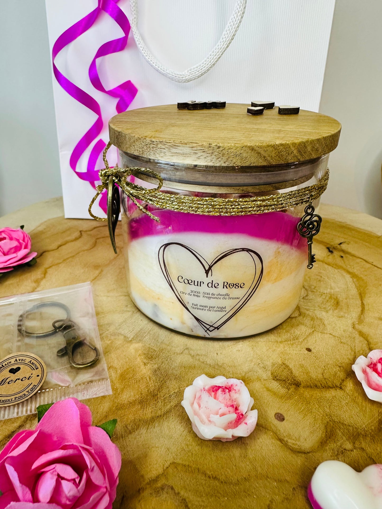 Coffret Amour Cœur de Rose