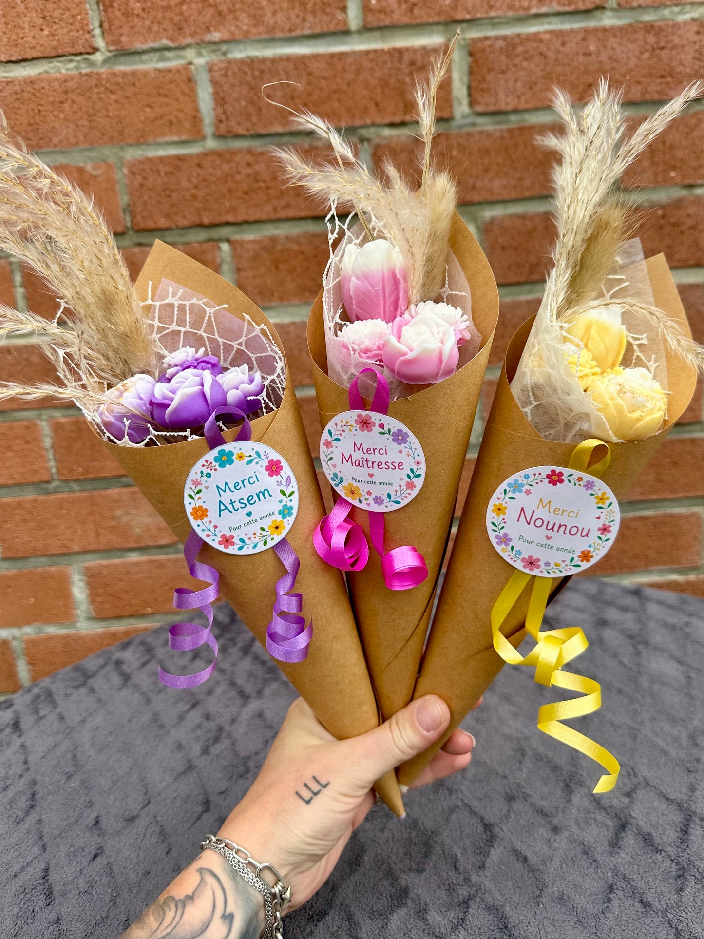 Bouquet de fleurs de fondants parfumés - Monoï des îles
